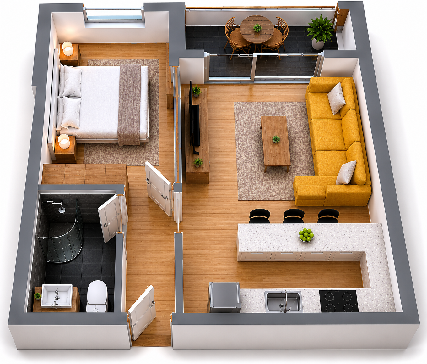 Apartment 3D floor plan